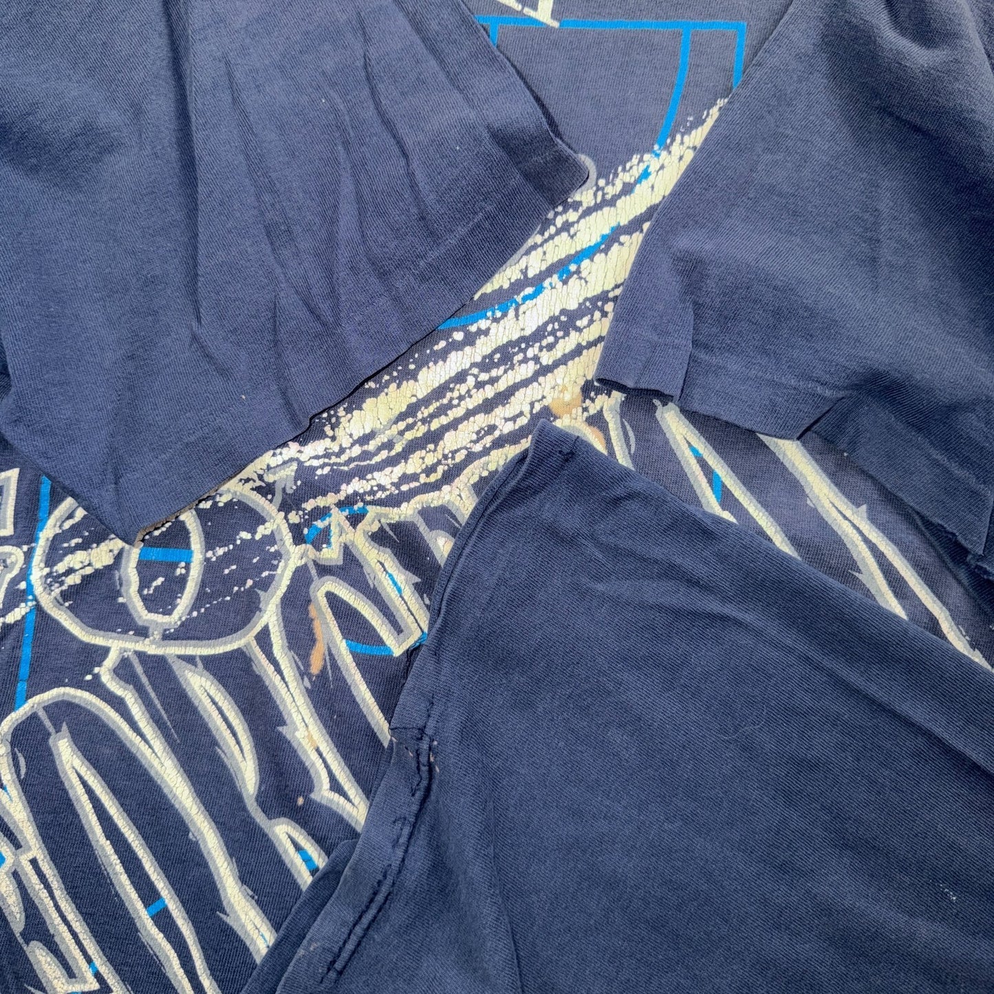 Georgetown Hoyas Thrashed USA VTG T Shirt Single Stitch Basketball Washington DC