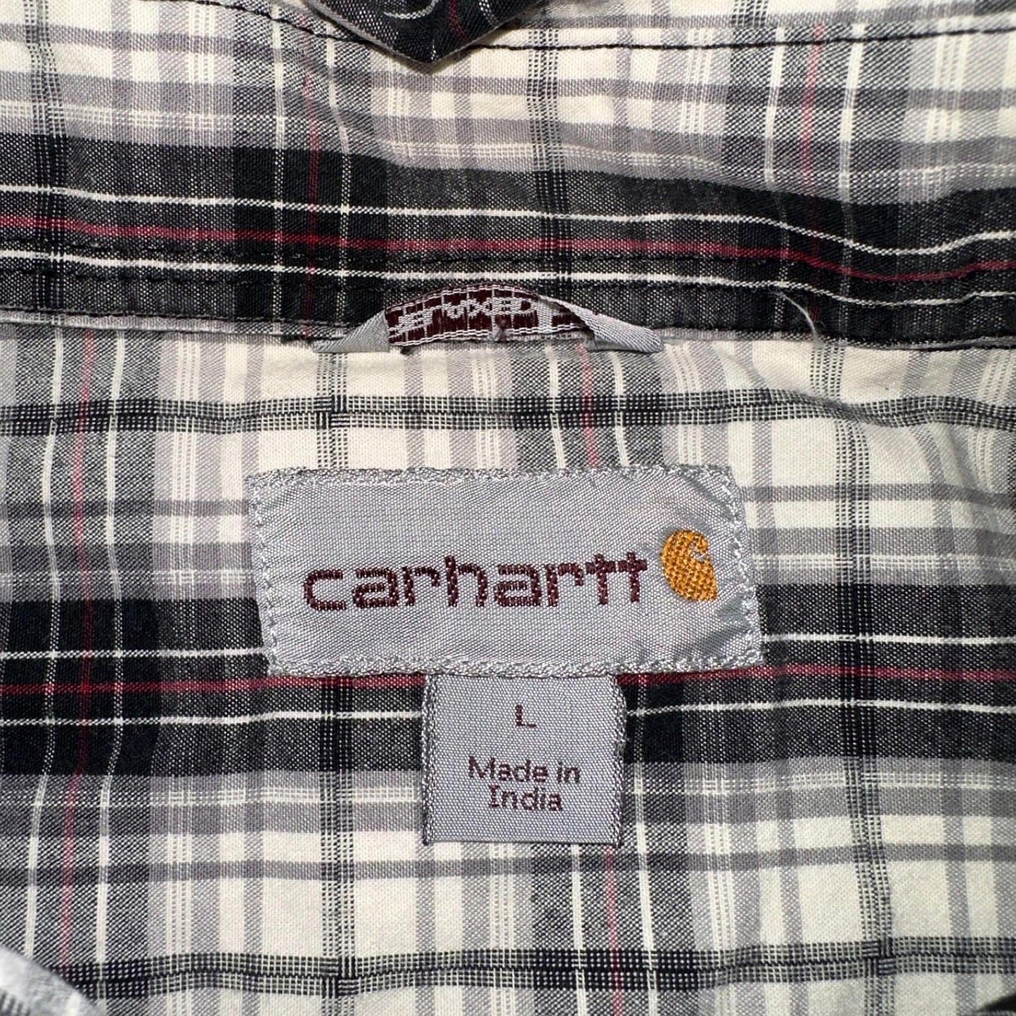 Carhartt Men's Shirt Essential Plaid Button Down Short Sleeve 101552 001 Sz L