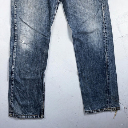 Levis 501 Vintage 90s UK XX Straight Leg Jeans 36x32 Blue Med Wash Act 33x30