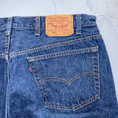 Levis 501 Vintage 80s USA XX Straight Leg Jeans Blue Dark Wash 40x34 Act 38x30