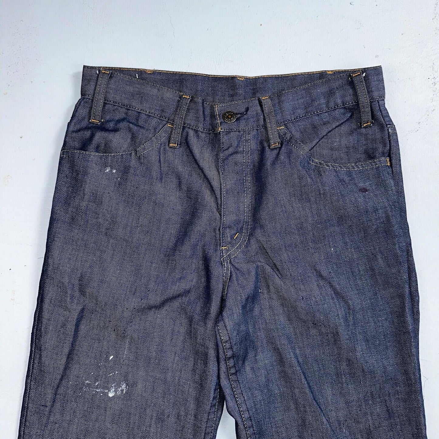Levis 684 Orange Tab VTG Big Bell Dark Wash Bell Bottom Flare Jeans Sz 29x32