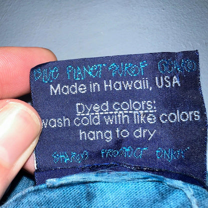 Surf Blue Planet Tye Dye 80s USA Hawaii VTG T Shirt Single Stitch Fish Ocean