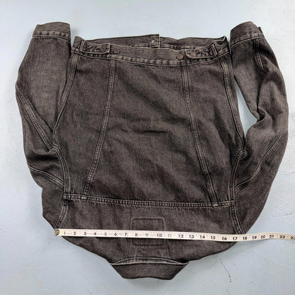 Levis Button Front Cotton Denim Trucker Jean Jacket Black Type 3 VTG Style Y2K