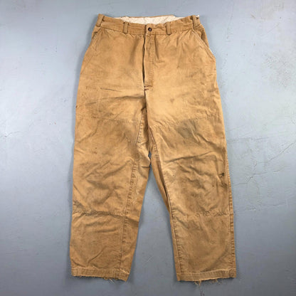 VTG 50s 60s Duxback Pants Falcon 28x27 Khaki Casual Creased Outdoor Rockabilly