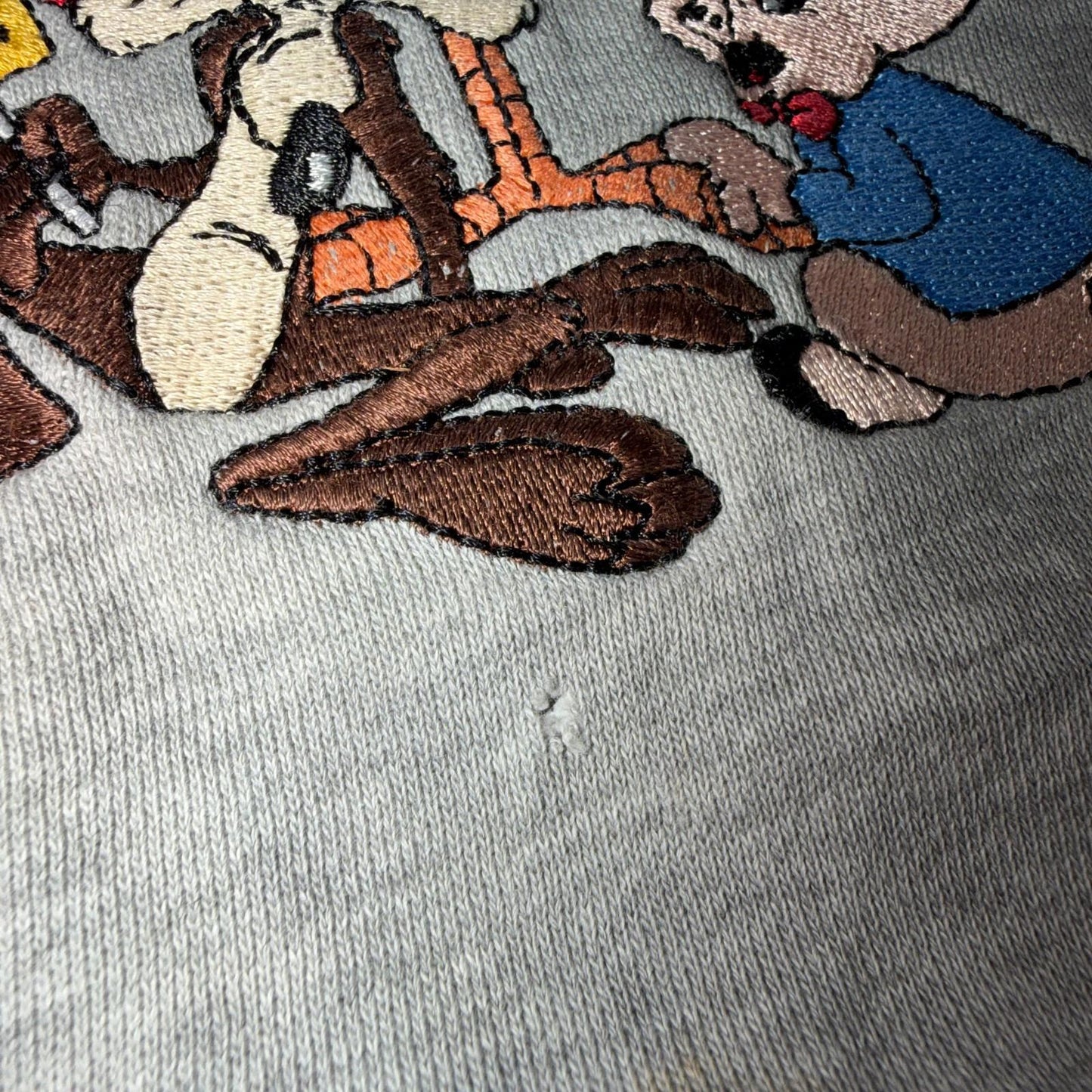 1990s Rare Vintage Acme Looney Tunes Central Logo Sweatshirt Crewneck Stained