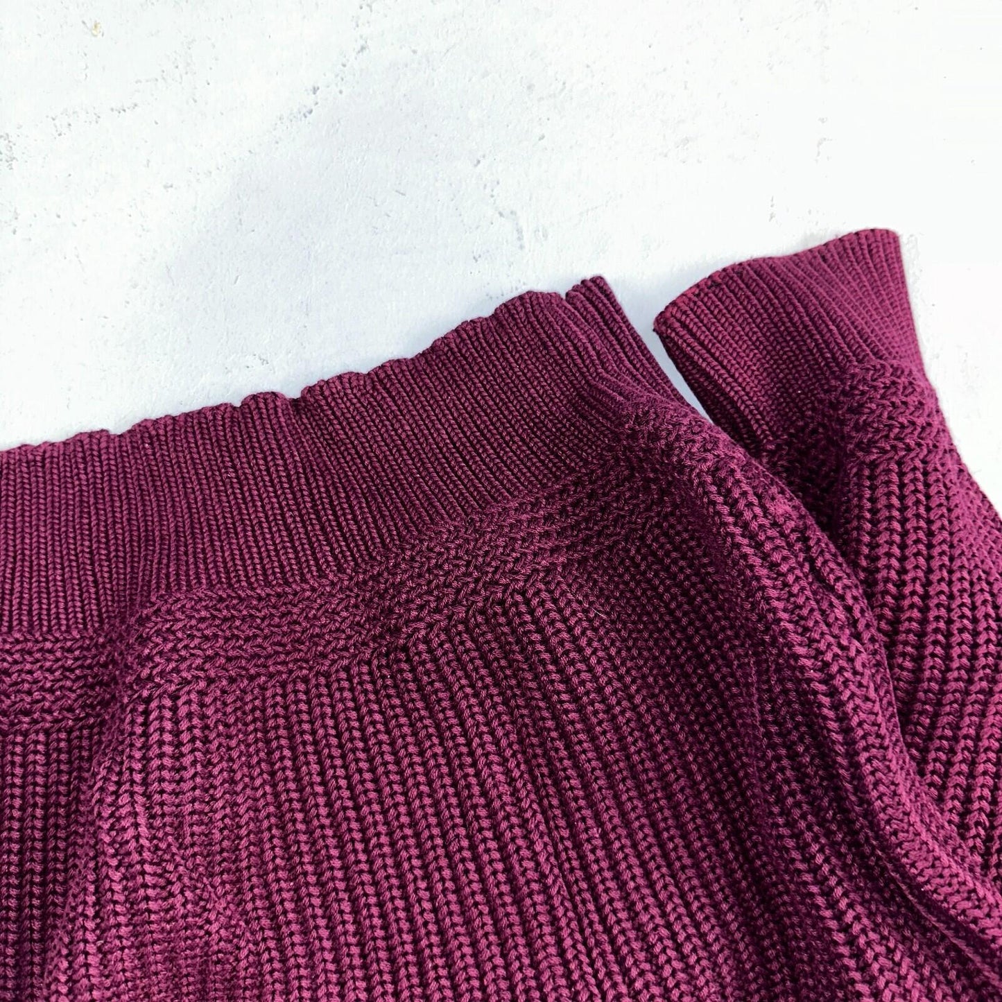 Eddie Bauer VTG 80s Sweater Mens Large Maroon Knit Henley Pullover Outdoor