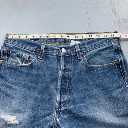 Levis 501 Vintage Y2K 90s XX Straight Leg Jeans Blue Light Wash 33x34 Act 31x31