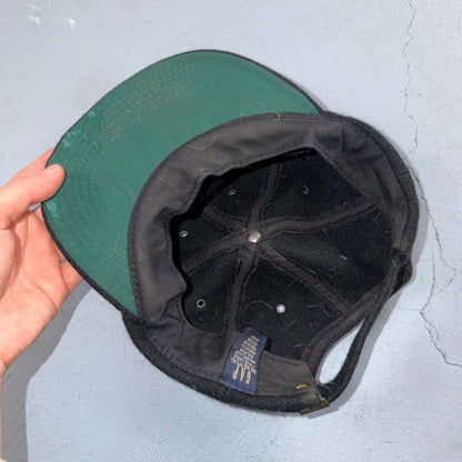 GAP Wool USA VTG Hat Baseball Cap Snapback Black Damaged Brim Cool Basic Blank