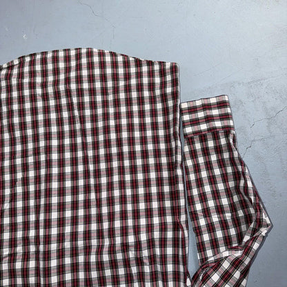 Pendleton Rancher Button Down Western Shirt Men’s S Red Plaid Cotton Rancher
