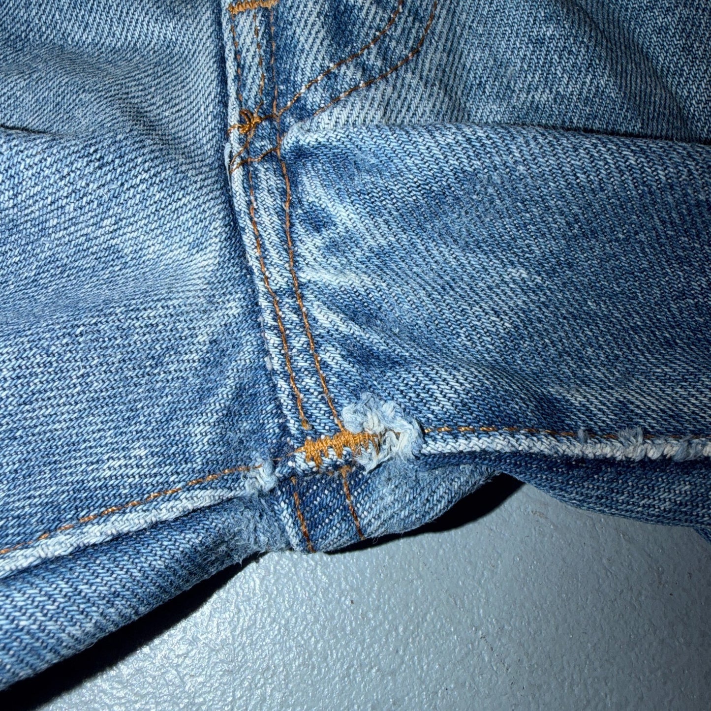 Levis 501 Vintage 80s Redline Selvedge USA XX Jeans Light Wash Act 33x32