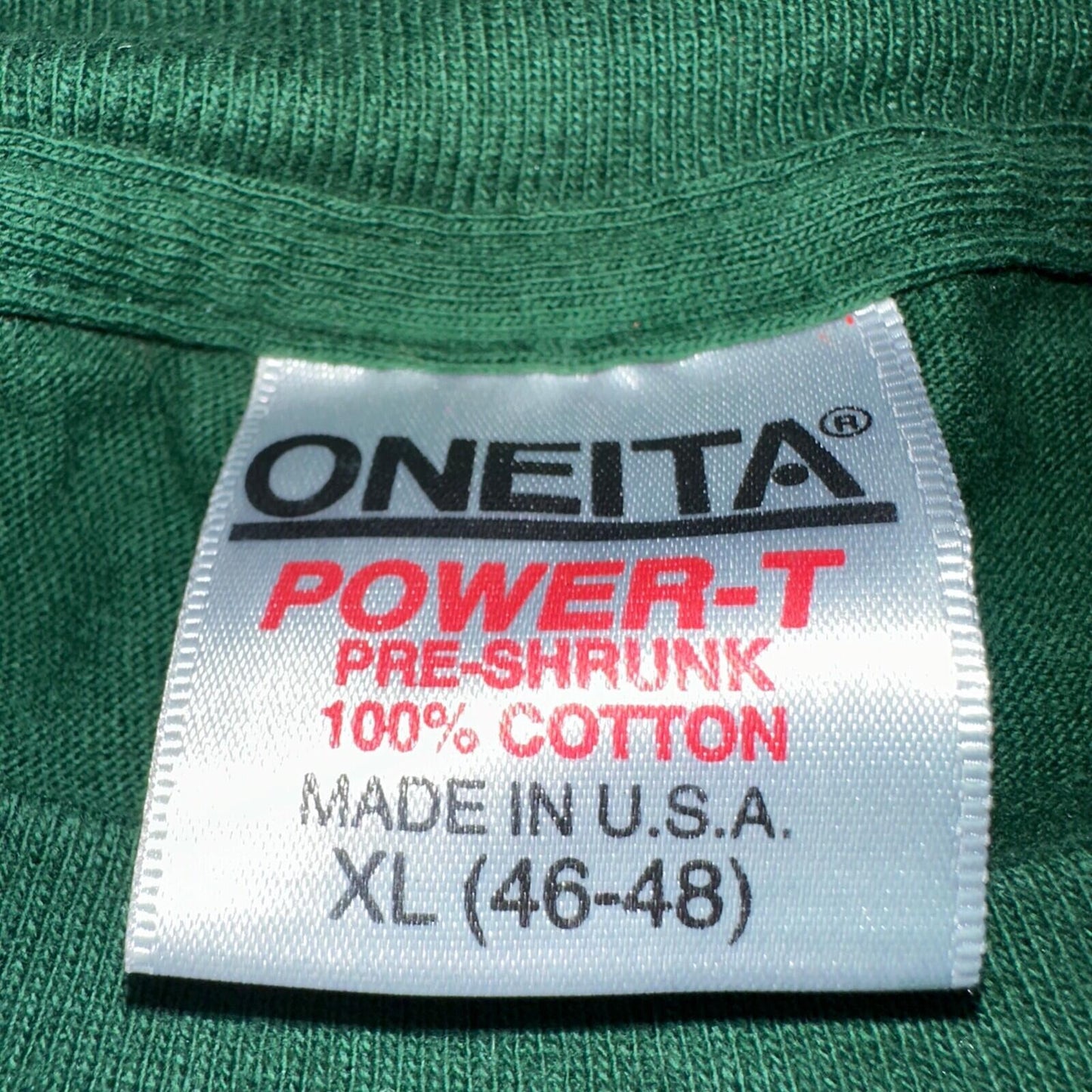 Oneita Mash Red Cross XL VTG T Shirt Single Stitch Green Army Medical USA