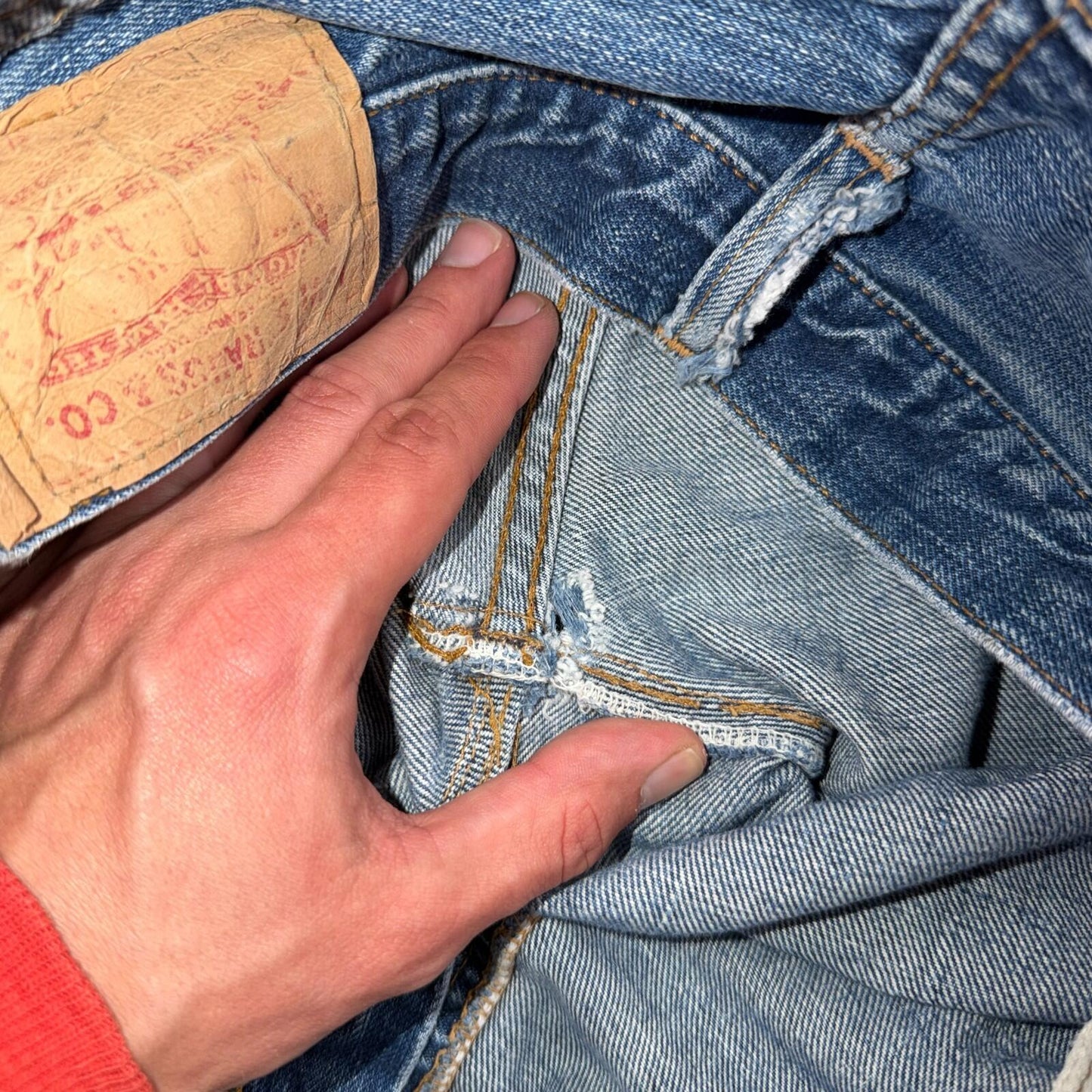 Levis 501 Big E Vintage 60s Redline Selvedge USA XX 1960s Jeans 36x32 Act 33x28