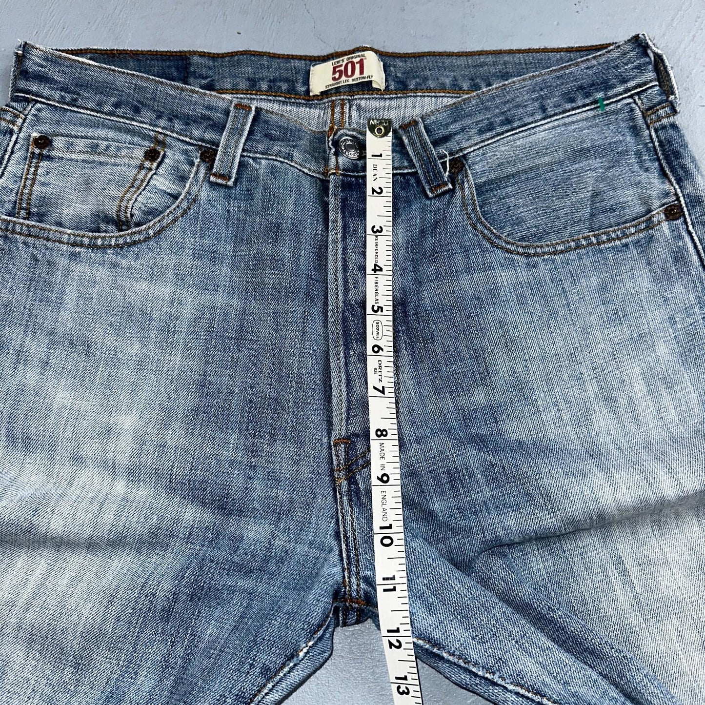 Levis 501 Vintage Y2K XX Straight Leg Jeans Blue Light Wash 34x34 Act 33x32
