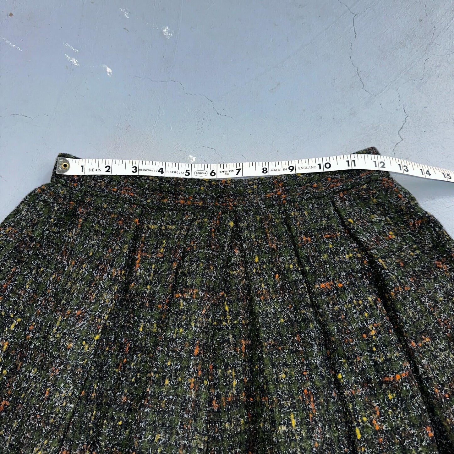 Haut THICK Original Vintage Wool Pleated Skirt Rockabilly 1960s 50s 60s Wolle