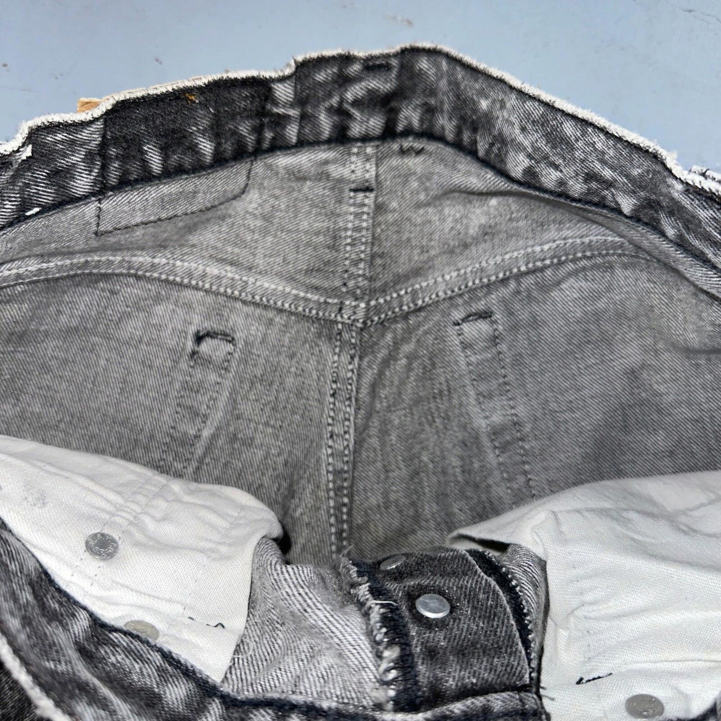 Levis 501 Vintage 90s USA XX Straight Leg Jeans Black Acid Wash 30x32 Act 28x31