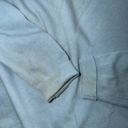 VTG Pringle of Scotland Cashmere Wool Crewneck Sweater Blue Made In Scotland 70s