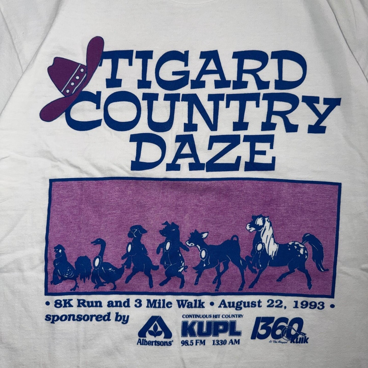 Tigard Oregon Country Daze 1993 90s Horse Animals Donkey August Running Track