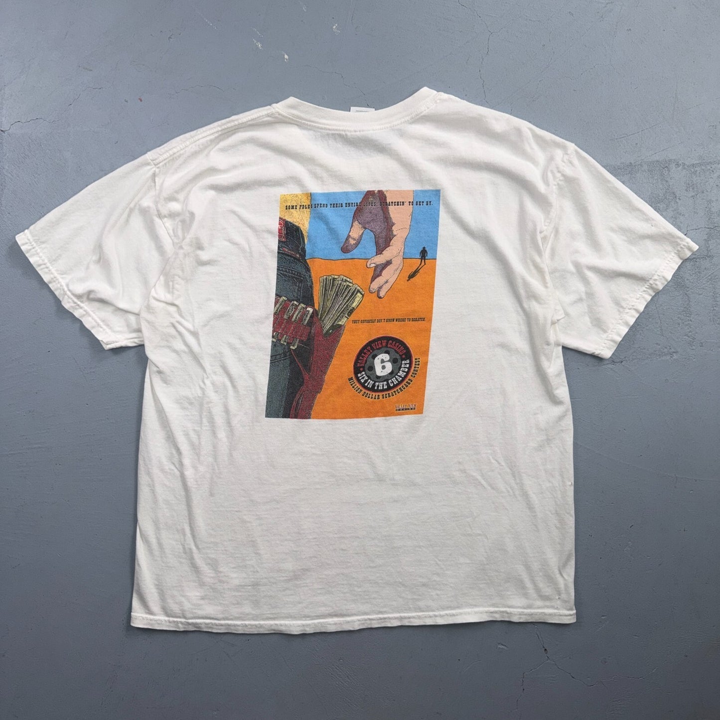 VTG 90s Ballys New Cash Grab Casino T Shirt Gambling Graphic Las Vegas Cowboy