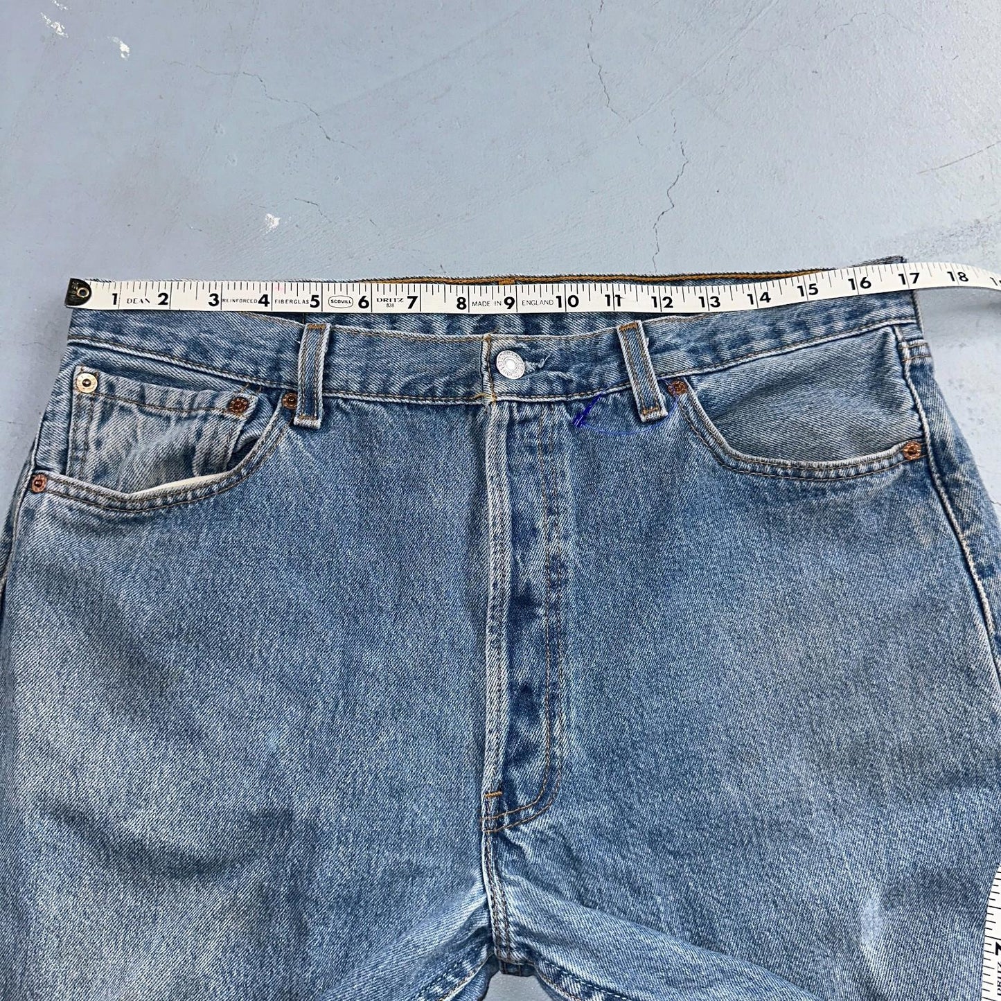 Levis 501 Vintage 90s USA XX Straight Leg Jeans Blue Med Wash 36x32 Act 34x30