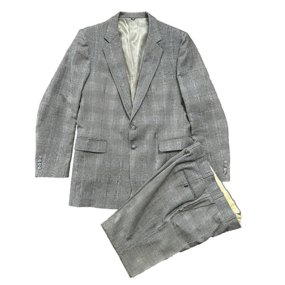 1970s 1980s Gray Oregon Wool Sport Jacket VTG Mens Suit 44 34x32 Rockabilly
