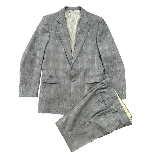 1970s 1980s Gray Oregon Wool Sport Jacket VTG Mens Suit 44 34x32 Rockabilly