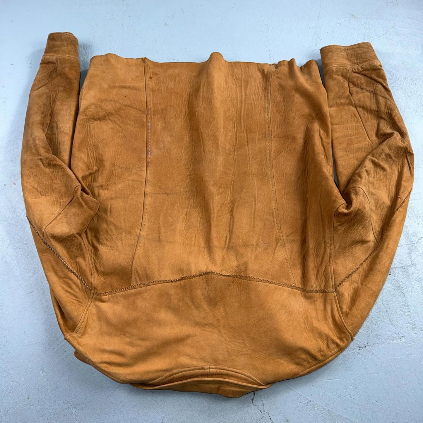 VTG 1940s Union Suede Pullover Leather Lace Up Cowboy Rockabilly Rodeo 40s Shirt