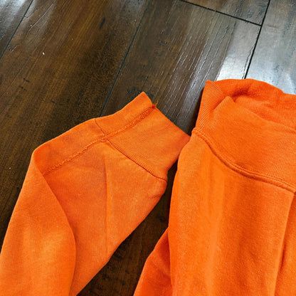 VTG 1960s Rockabilly Sweatshirt Sweater 60s 70s Blank Basic Afterhood USA Orange