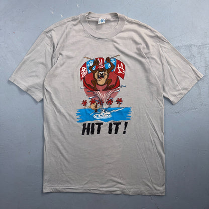 VTG 1986 Taz Tasmanian Devil HIT IT Single Stitch T-Shirt Sz XL Graphic Tee 80s