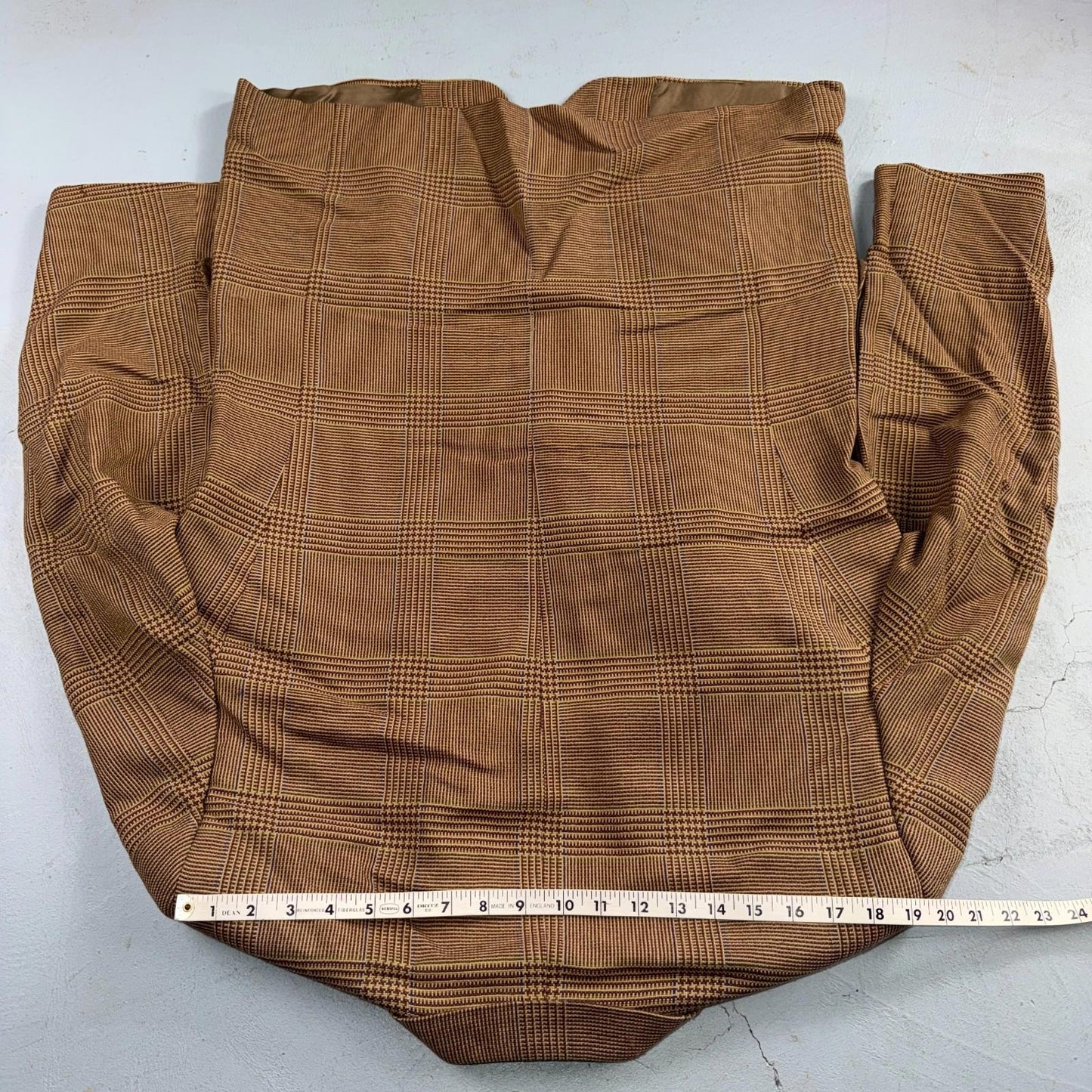 Christian Dior VTG Blazer Mens Brown Plaid Suit Jacket Sport Coat Monsieur 42