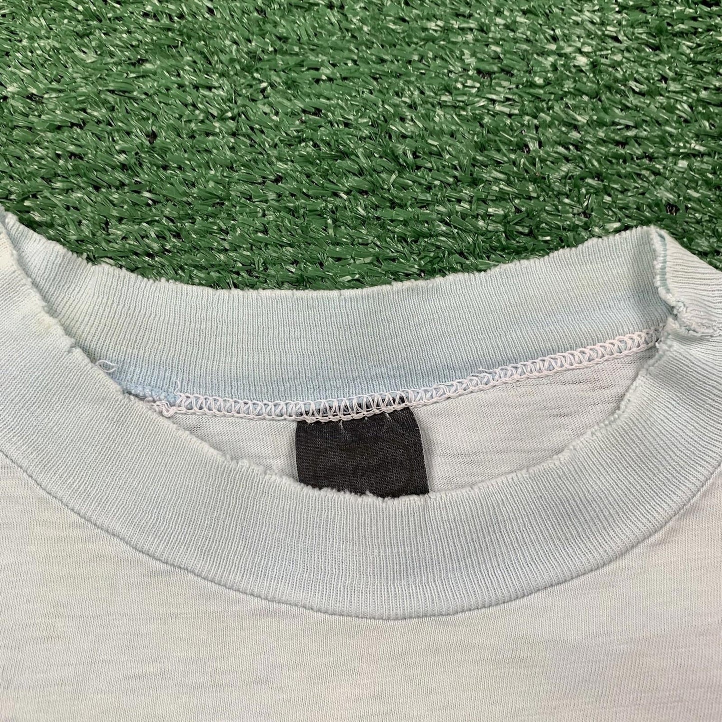 Nike Vintage T Shirt Mens L Quad Block Print Thrashed 70s Original Distressed