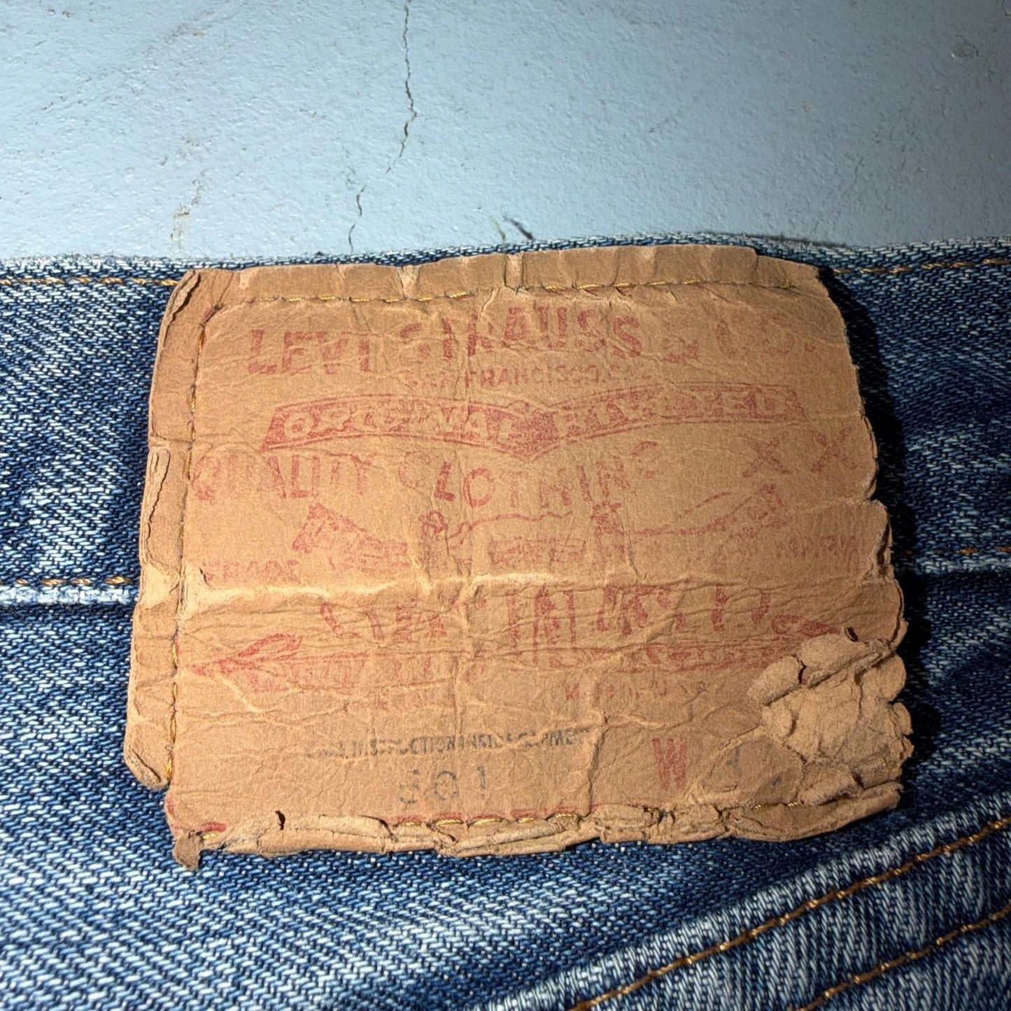 Levis 501 Vintage 70s SS Redline Selvedge USA XX Jeans Light Wash Shorts 31x5