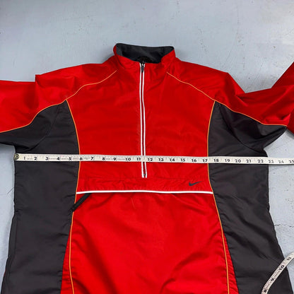 Nike VTG Y2K Windbreaker Track Jacket M Red 3M Basic Simple Football Runner