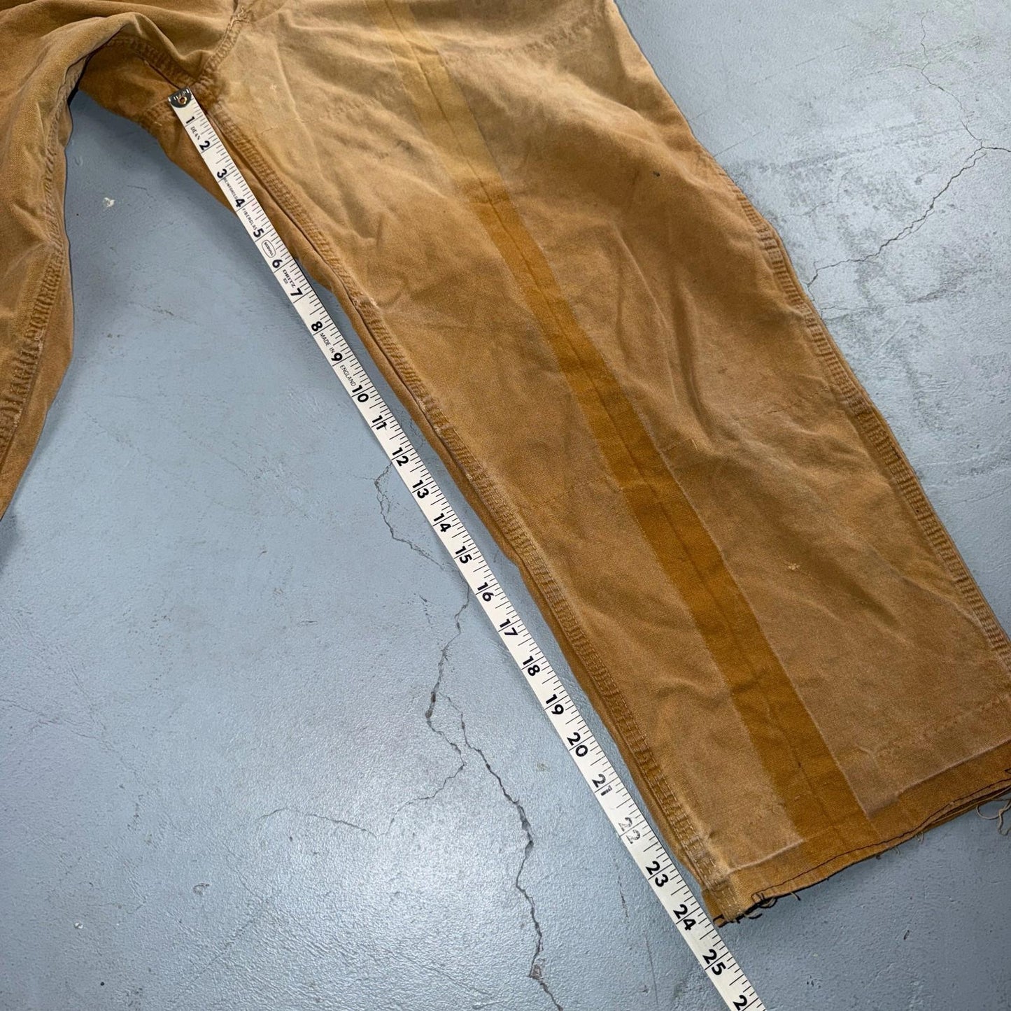 Vintage 50s 60s Zipper Pants Mens 32x24 Khaki Casual Creased Outdoor Rockabilly
