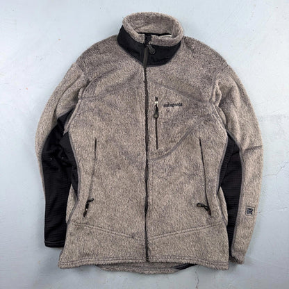 VTG Patagonia R1/R2 Regulator Polartek Deep Pile Fleece Grey Black Jacket USA S