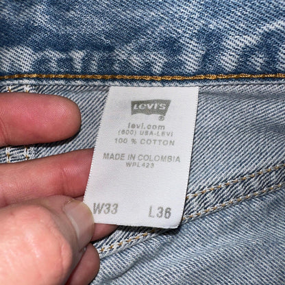 Levis 501 Vintage Y2K XX Straight Leg Jeans 33x36 Light Wash 2000s Act 31x32