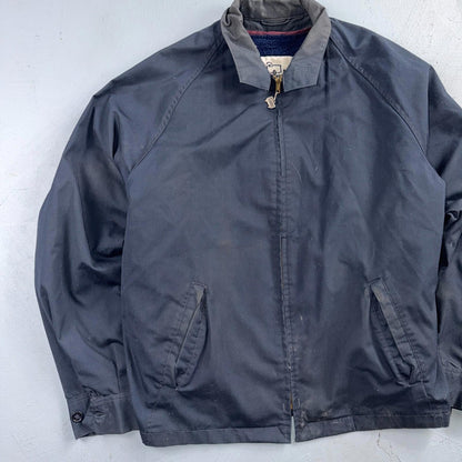 VTG Woolrich Harrington Bomber Jacket 40 Blue Fleece Lined Ricky Talon 60s 70s