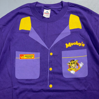 VTG Y2K Mooby's Employee Uniform T Shirt Kevin Smith View Askewniverse Clerks