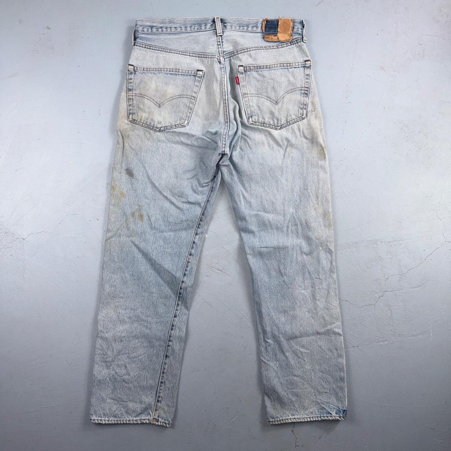Levis 501 Vintage 80s Redline Selvedge USA XX Jeans Light Wash 36x30 Act 33x28