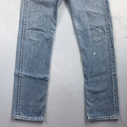 Levis 501 Vintage 90s Y2K XX Straight Leg Jeans Blue Light Wash 30x34 Act 28x32