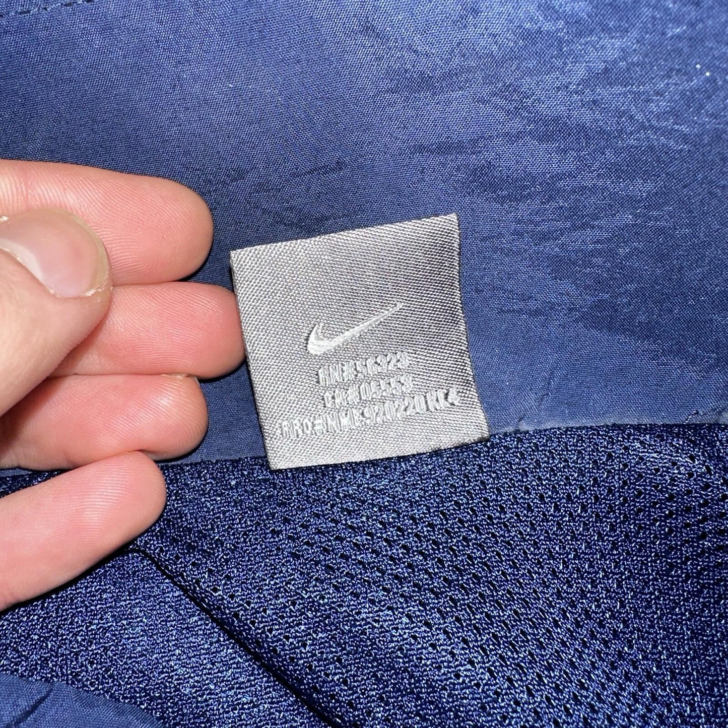 Nike VTG Y2K Windbreaker Track Jacket 2XL Blue Navy Basic Simple Football