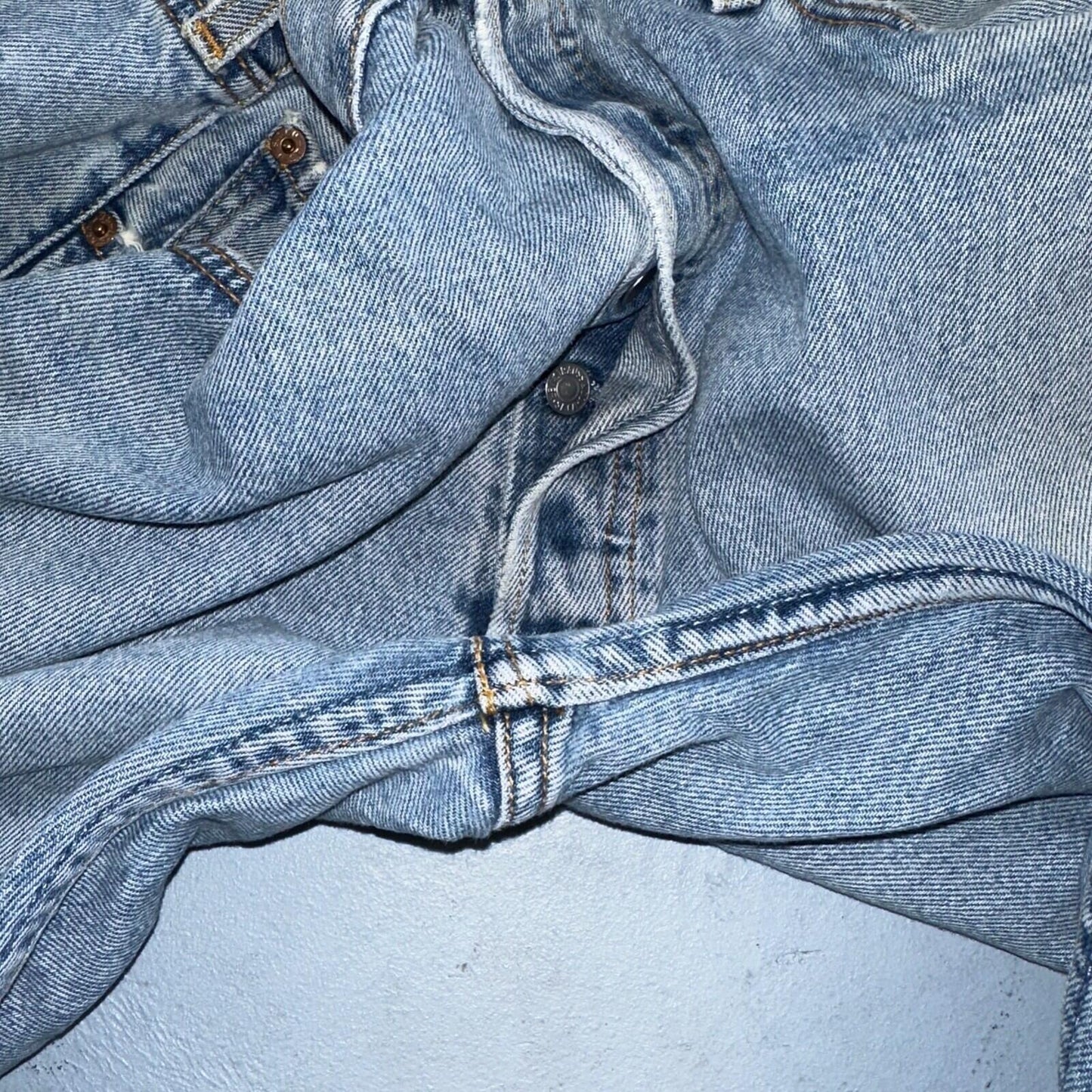 Levis 501 Vintage 90s Mexico Straight Leg Jeans 38x30 Y2K Light Wash Act 37x29