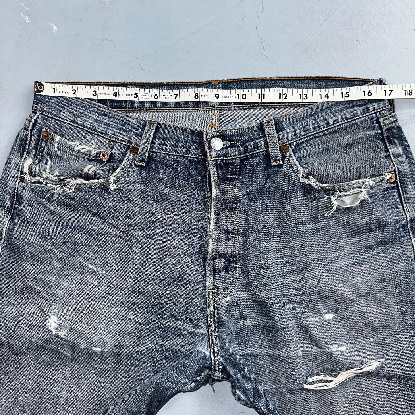 Levis 501 Vintage Y2K XX Straight Leg Jeans Blue Med Wash 34x36 Act 33x30