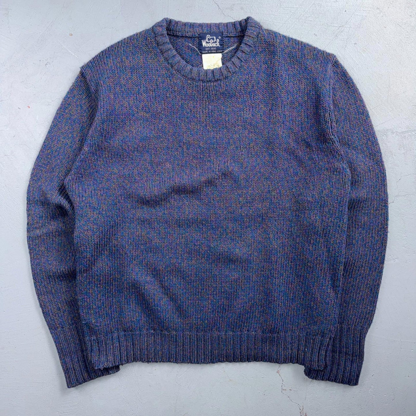 Woolrich VTG 80s Wool Fair Isle Nordic Sweater Women's Size M Blue Chic Cozy