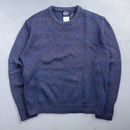 Woolrich VTG 80s Wool Fair Isle Nordic Sweater Women's Size M Blue Chic Cozy