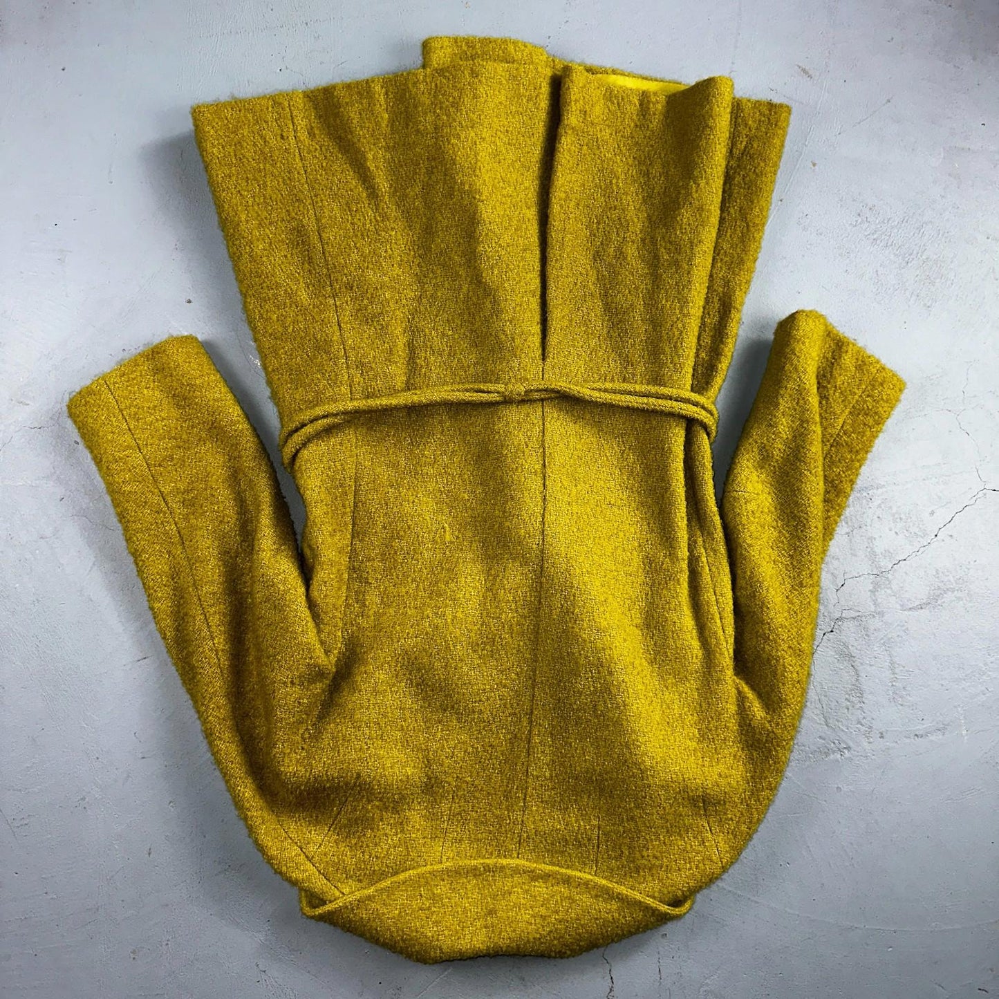Vintage 60s Green Tennis Wool Coat ILGWU Union Mod Double Breasted Rockabilly