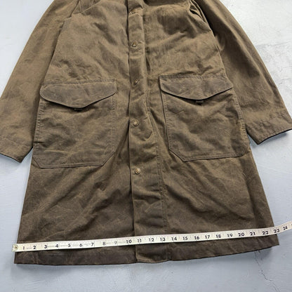 Filson Waxed Trench Coat Size XS Olive Oil Cloth Jacket Rare Mint Condition
