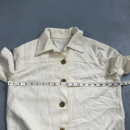 Chore VTG Womens Button Front Blouse Shirt Crop Rockabilly Western 70s 80s