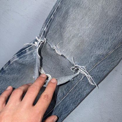 Levis 501 Vintage 80s Redline Selvedge USA XX Jeans Light Wash 31x27 Skinny