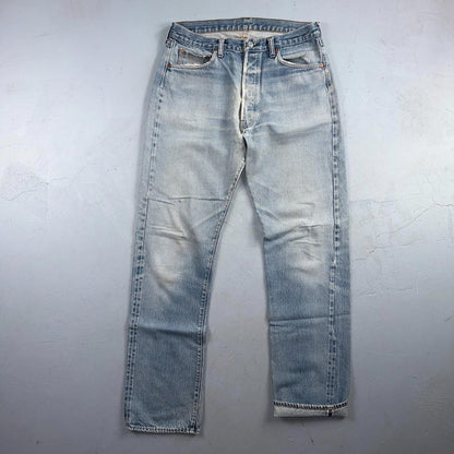 Levis 501 Vintage 80s Redline Selvedge USA XX Jeans Light Wash 36x38 Act 33x33