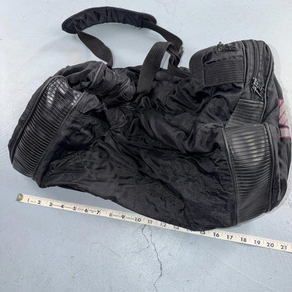 Vintage Nike Duffle Gym Bag Black Red Check Swoosh White Tag Basketball Large